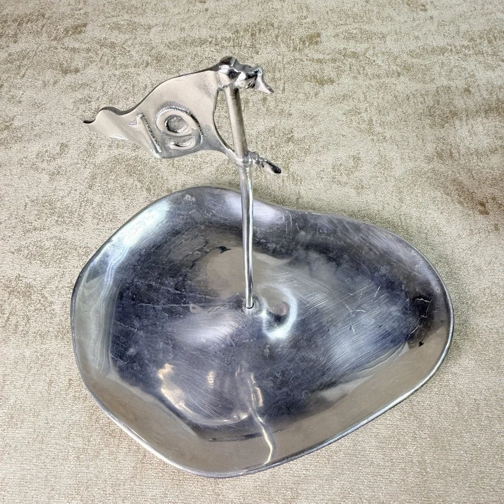 Mariposa 19th Hole Plate Silver Serving Vintage